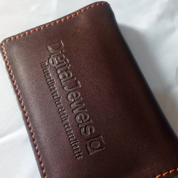 Leather cardholder / wallet with brand logo — Great for gift items under ₦2,000 in Nigeria