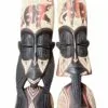 Authentic Male and Female African Wood Masks for Wall Decor
