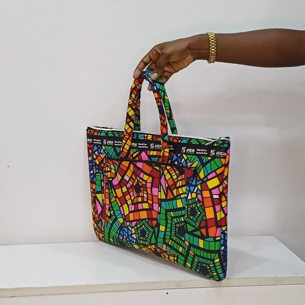 African print (Ankara) laptop sleeve bag for ladies - perfect 