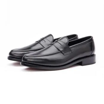 Handmade Black Leather Loafers for Men in Lagos, Nigeria