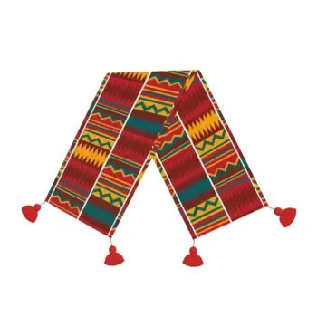 African print Christmas table runner