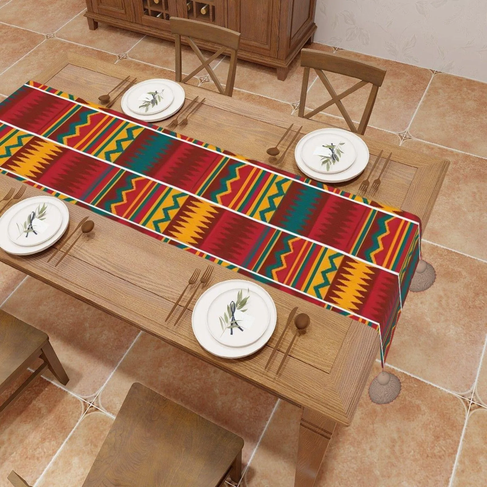 African print/Kente print table runner
