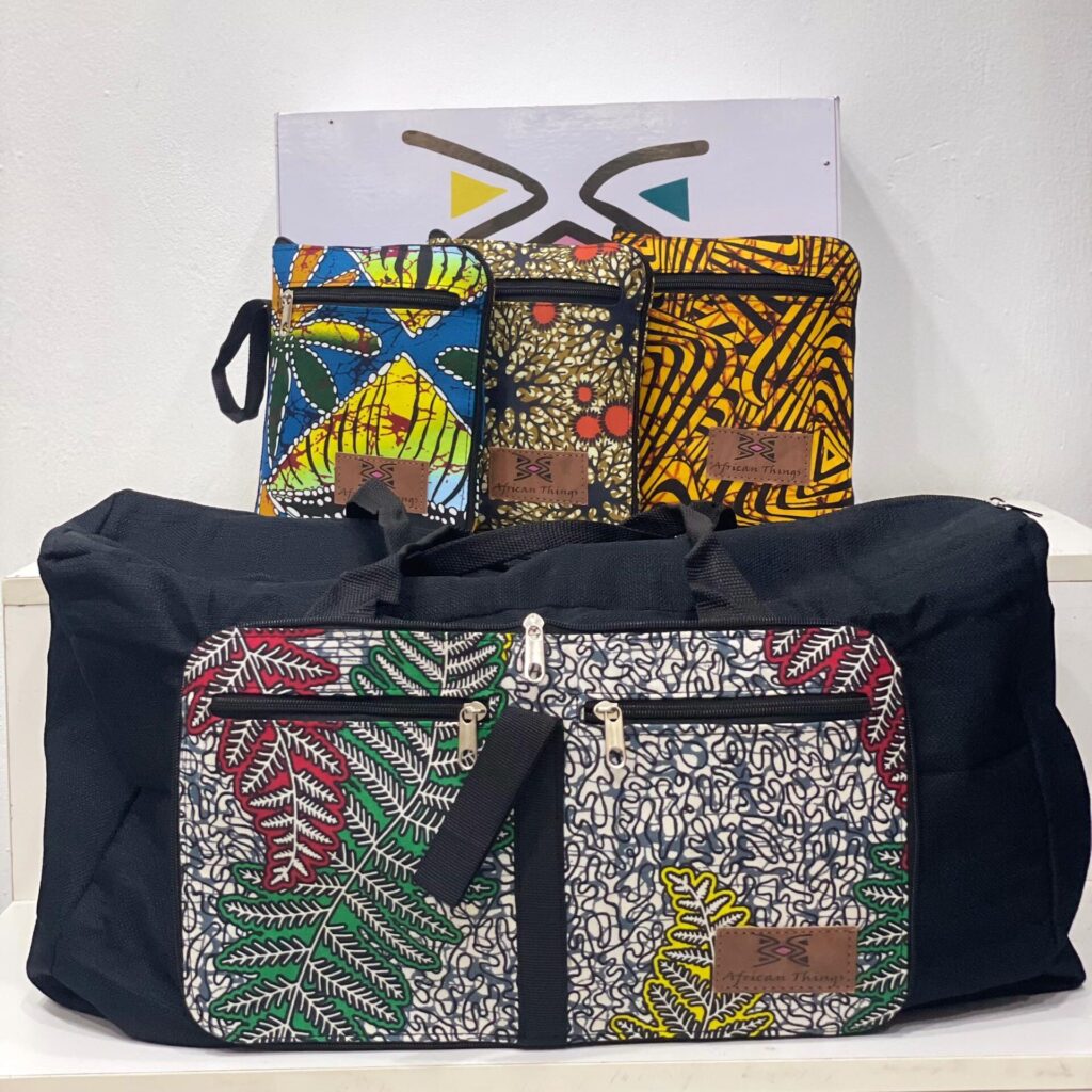 African print/Ankara collapsible duffel travel bag - perfect gift for a man/guy who has everything or wants nothing