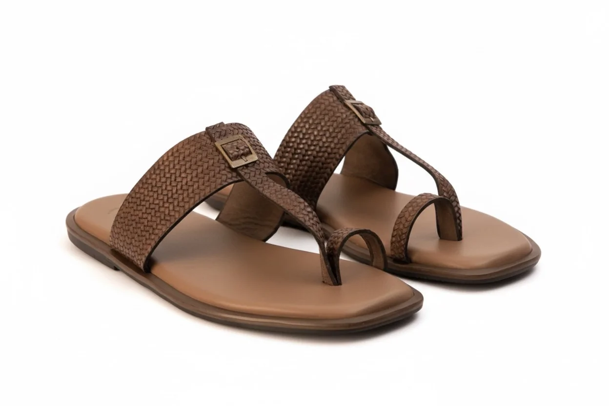 Genuine male leather sandals palm slippers