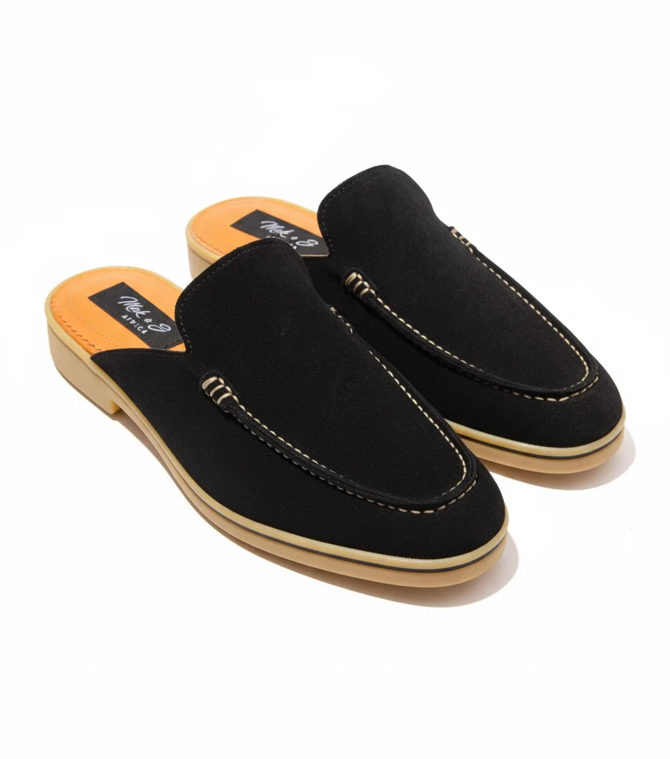 men's genuine leather handmade half shoe mule in Nigeria