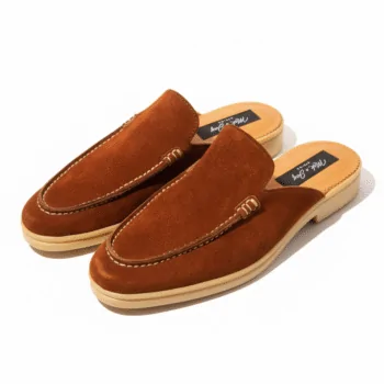 men's genuine leather handmade half shoe mule in Nigeria