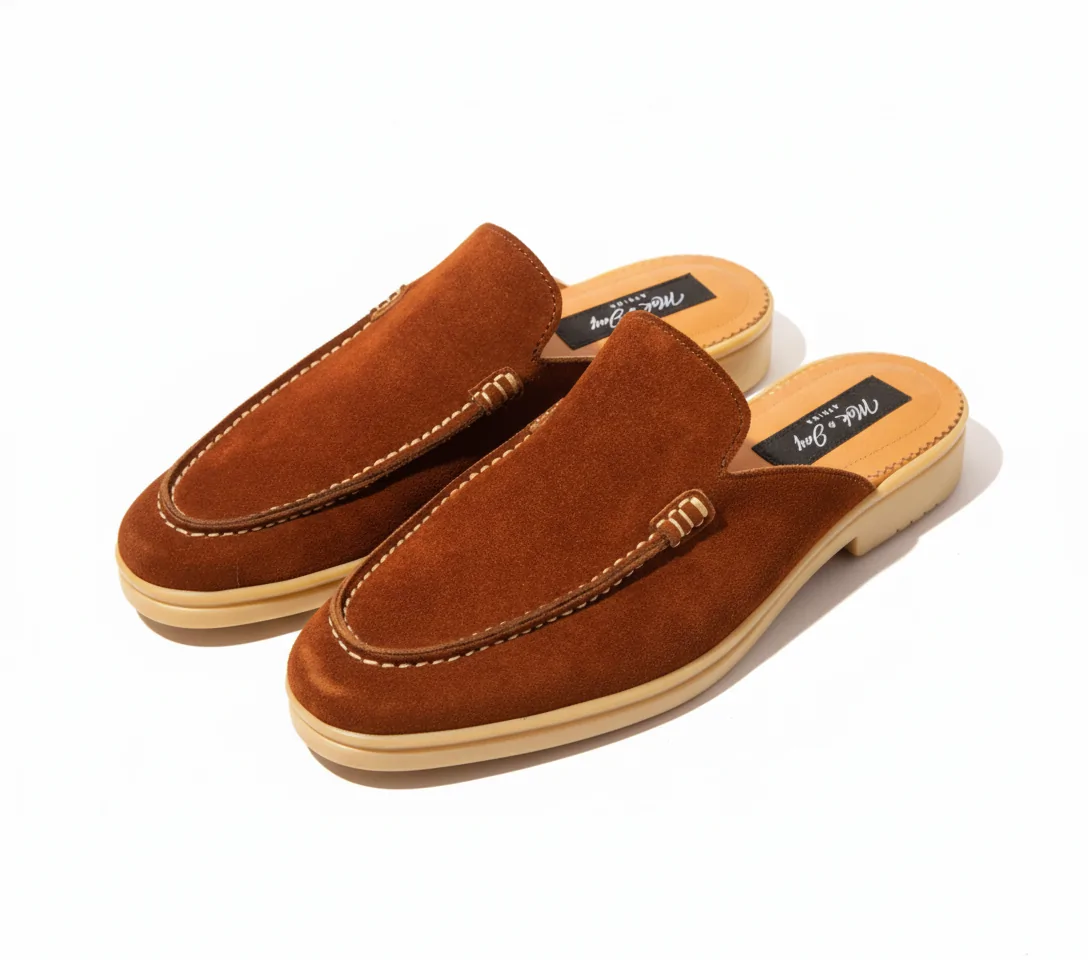 men's genuine leather handmade half shoe mule in Nigeria