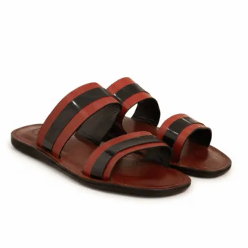 Men's genuine leather slides