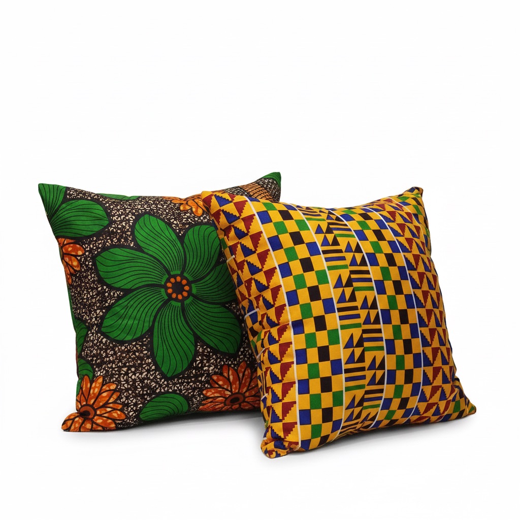 African print throw pillows