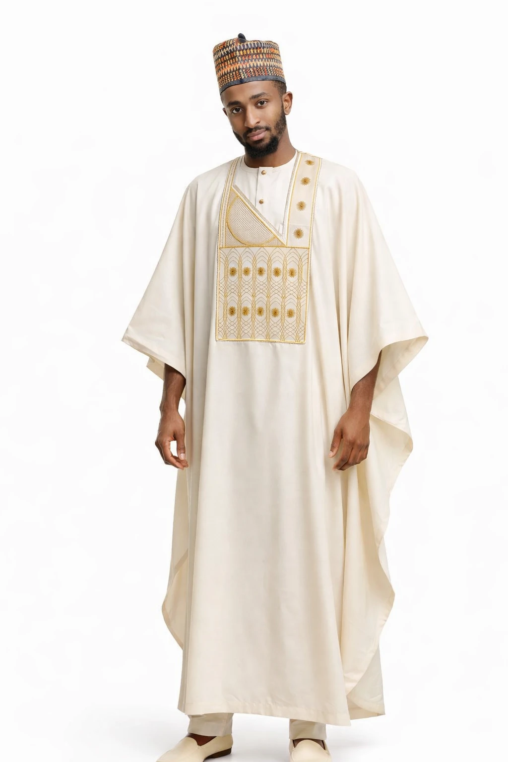 The Ultimate Guide to Nigerian Male Wedding Guest Attire: Style, Culture, and Tradition 6 A Nigerian man wearing Baban riga traditional dress, useful as a male wedding attire for weddings in Nigeria