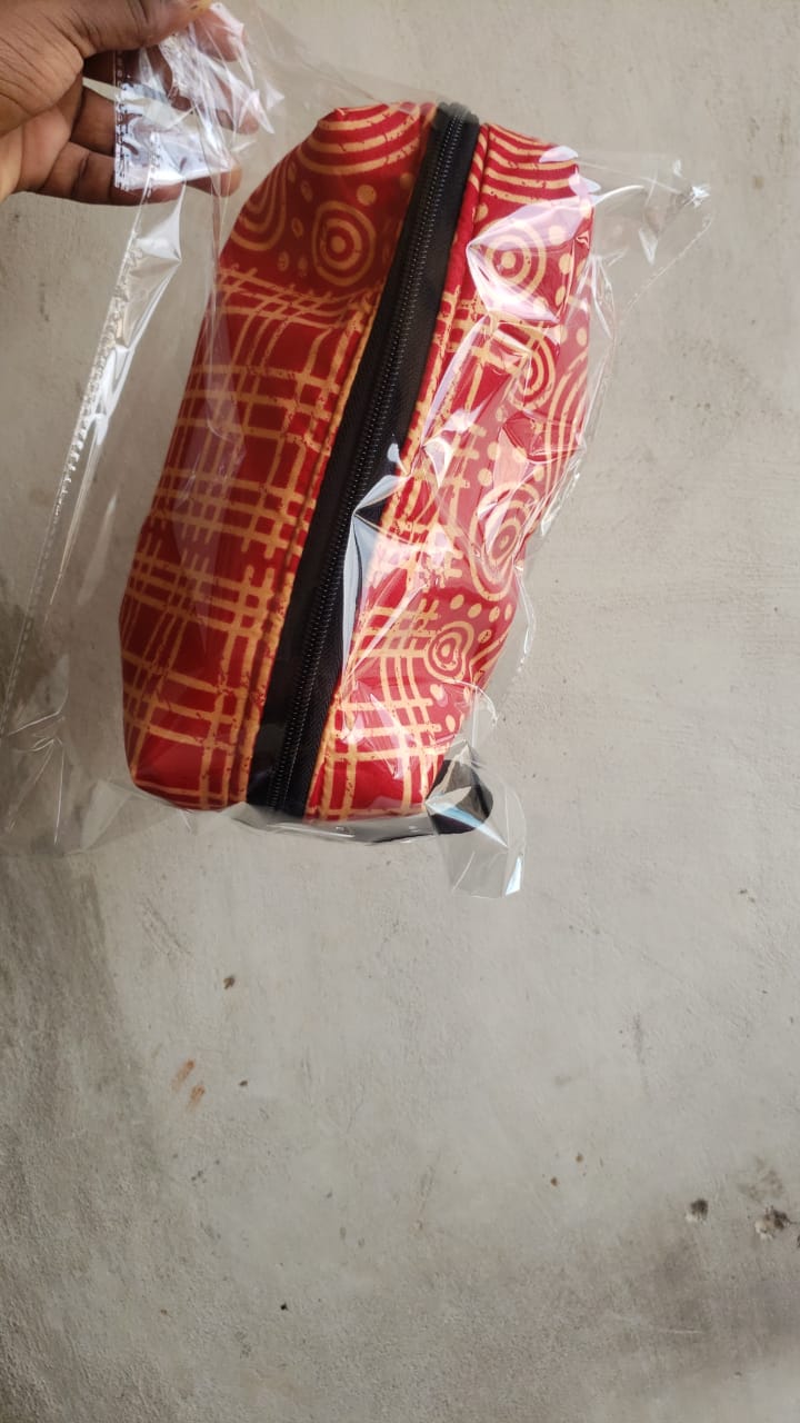 Ankara cosmetic pouches bulk order from African Things
