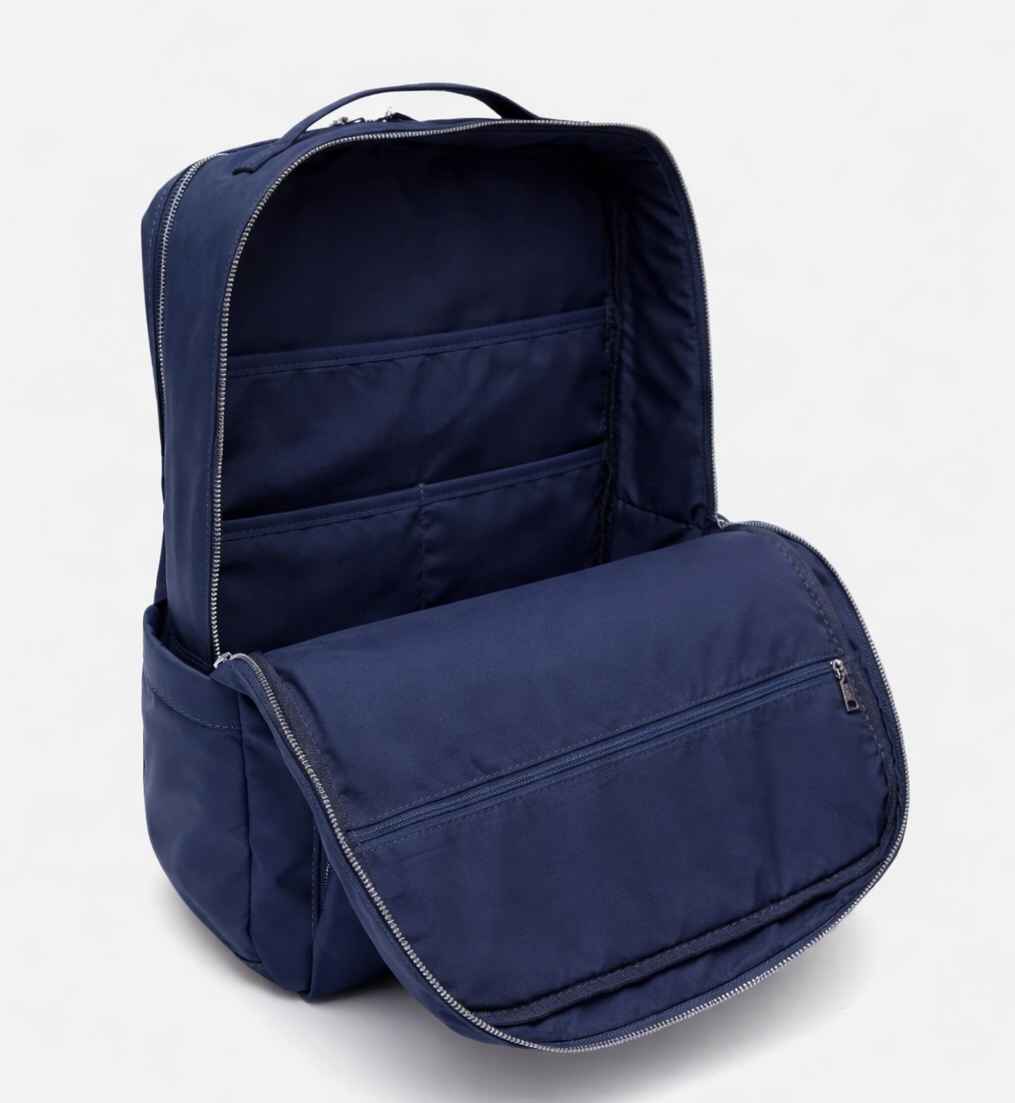 School backpack laptop compartment view