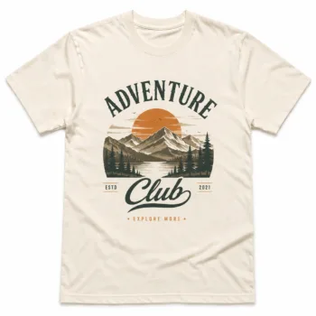 Light colored T-shirt with custom branding