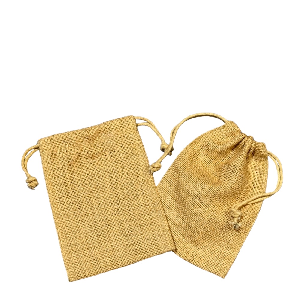 Small branded jute gift tote bag red and tan — souvenir and gift bags Nigeria