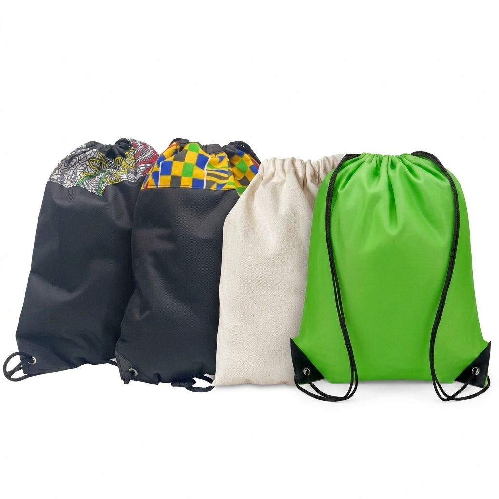 17. Ankara Drawstring Bags