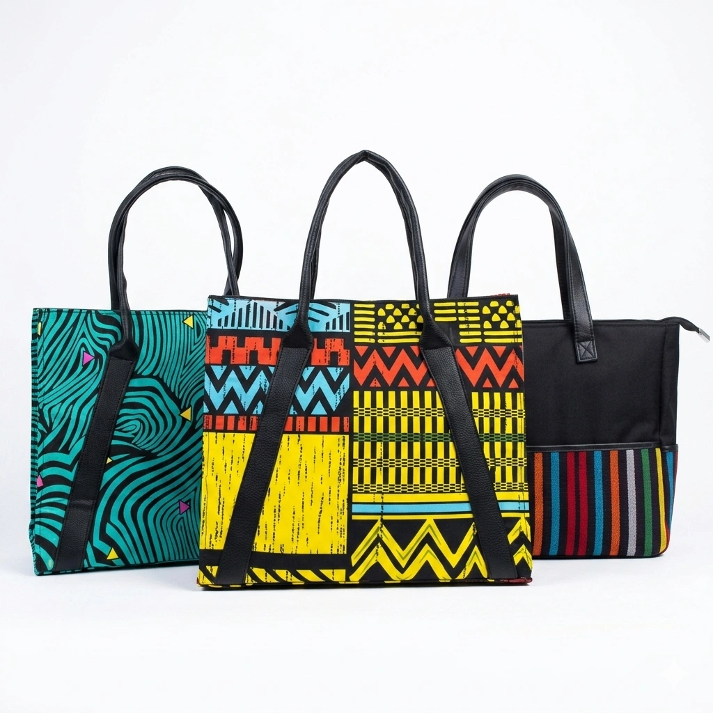 Ankara custome tote bags for ladies as birthday milestone celebration gift idea