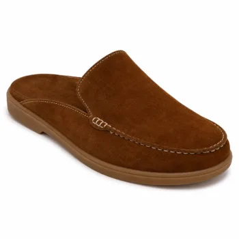 Men's suede backless loafers handmade mules