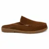 Men's suede backless loafers handmade mules front view