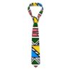 African print men's necktie with colourful Ndebele-inspired geometric pattern