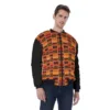 African print kente bomber jacket, Afrocentric varsity jacket