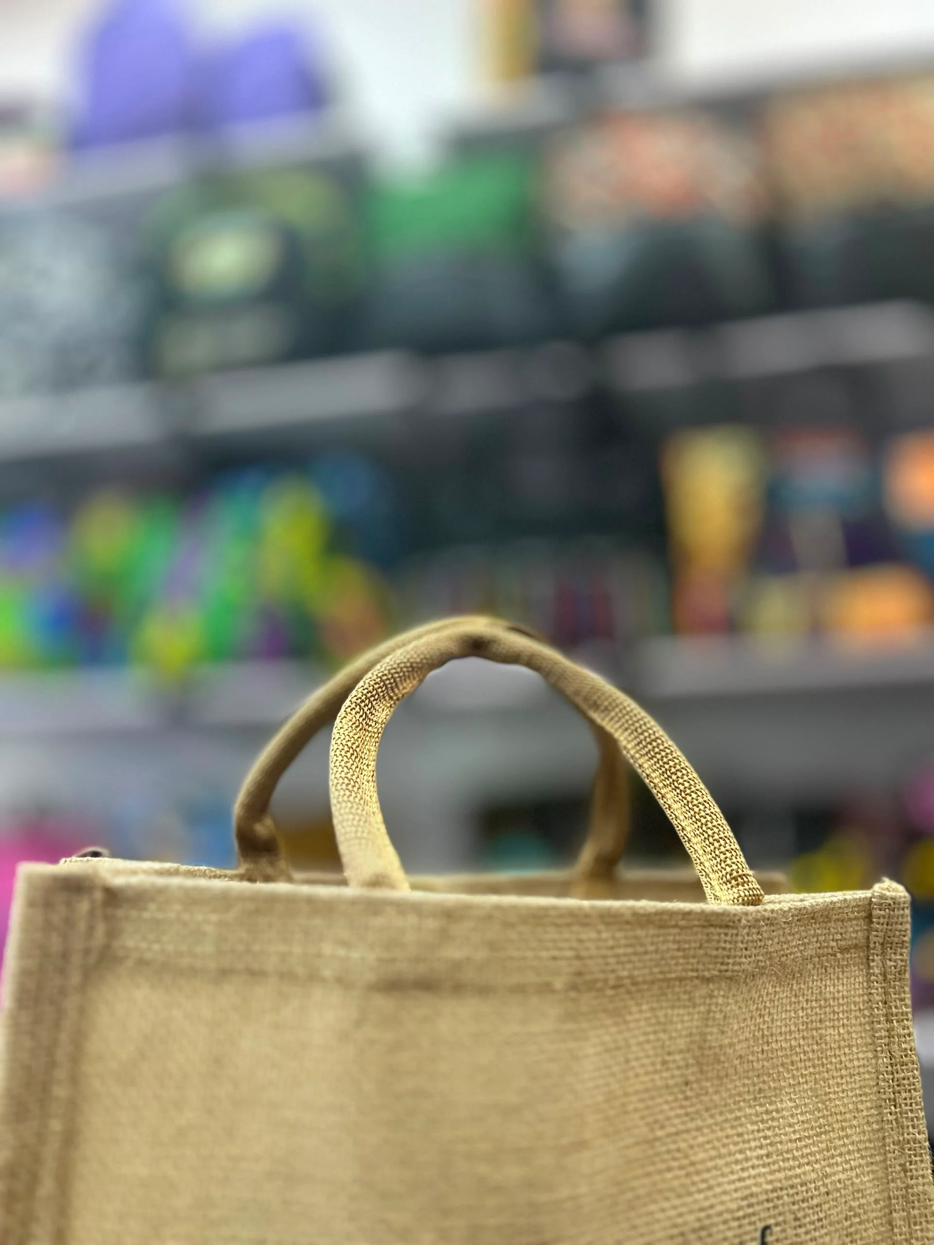 Customized printed natural jute bags for funeral souvenir