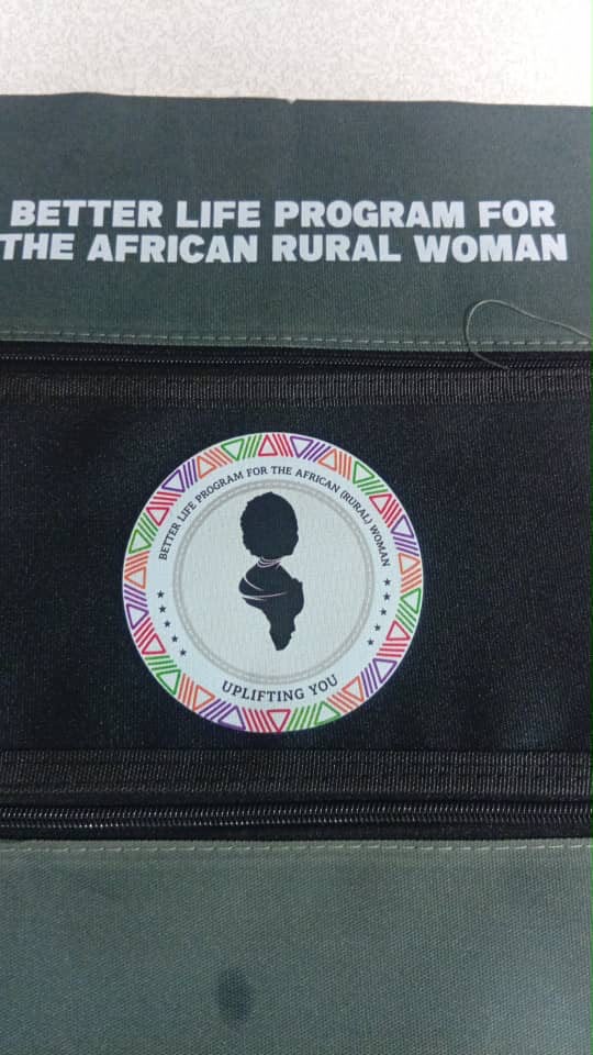 Corporate branded backpacks from African Things for the Better Life Program for The African Rural Woman