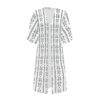 Women's Black and White African Print Mud Cloth Kimono Robe | African Print Cape