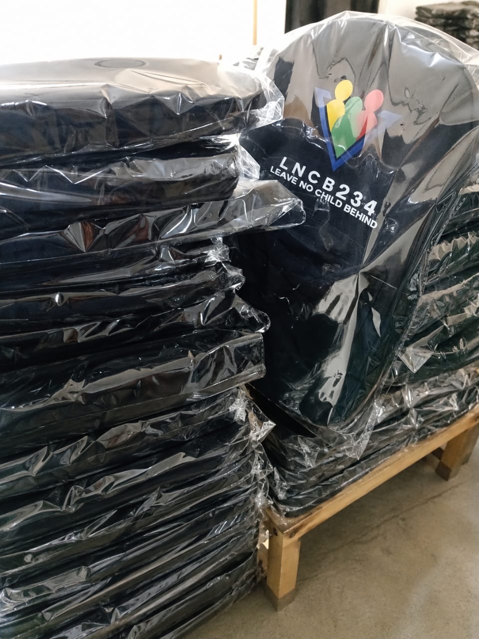 LNCB234 bulk backpacks for school outreach by African Things