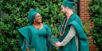 A Yoruba bride and groom together